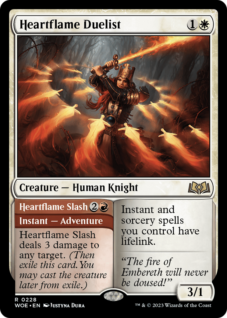 Heartflame Duelist // Heartflame Slash (WOE-228) - Wilds of Eldraine Foil