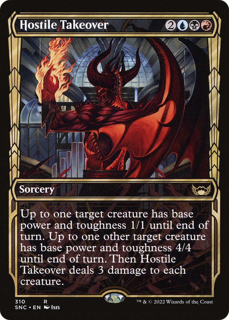 Hostile Takeover (SNC-310) - Streets of New Capenna: (Showcase) Foil