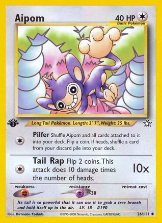 Aipom 026 - Unlimited Neo Genesis - Uncommon