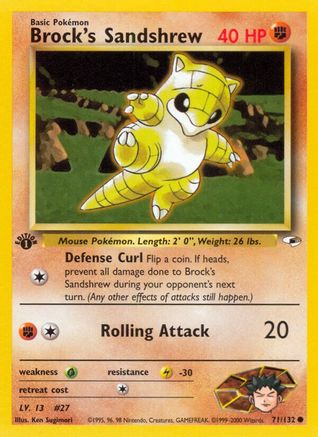 Brock's Sandshrew (71) 071 - Unlimited Gym Heroes - Common