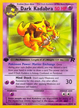 Dark Kadabra 039 - Unlimited Team Rocket - Uncommon
