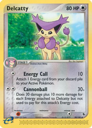 Delcatty - 29/109/109 - Reverse Holofoil Ruby and Sapphire - Uncommon