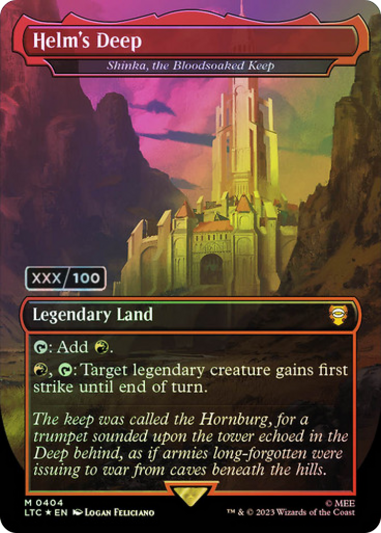 Shinka, the Bloodsoaked Keep (LTC-404Z) - Tales of Middle-earth Commander / Helm's Deep (Borderless) Foil