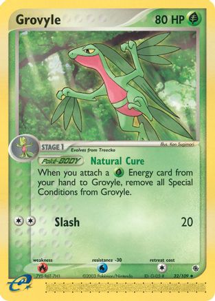 Grovyle - 32/109/109 Ruby and Sapphire - Uncommon