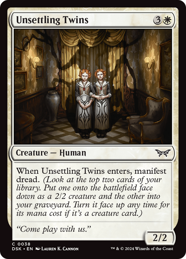 Unsettling Twins (DSK-038) - Duskmourn: House of Horror Foil