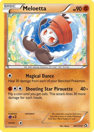 Meloetta (86) 086 - Reverse Holofoil Legendary Treasures - Rare