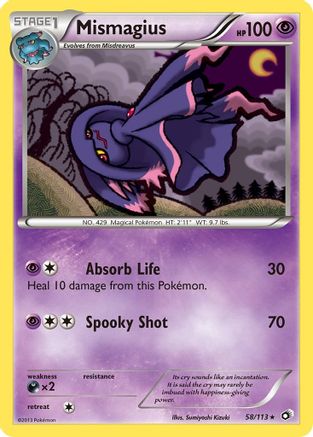 Mismagius 058/113 - Reverse Holofoil Legendary Treasures - Rare