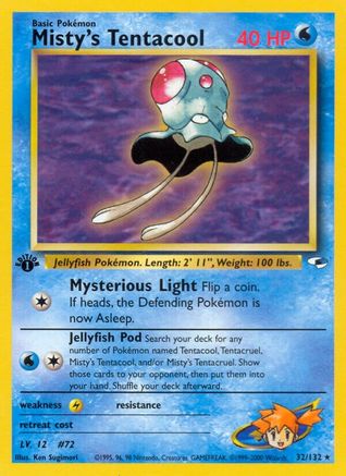Misty's Tentacool (32) 032 - Unlimited Gym Heroes - Rare