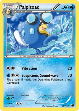Palpitoad 025 - Reverse Holofoil Plasma Freeze - Uncommon