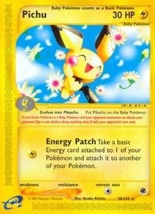 Pichu (58) - Reverse Holofoil Expedition - Rare
