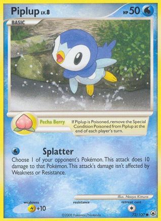 Piplup (72) - Reverse Holofoil Majestic Dawn - Common