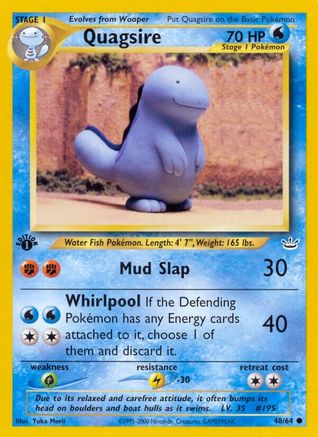 Quagsire 048 - Unlimited Neo Revelation - Common