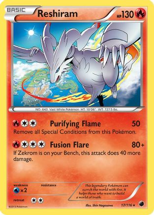Reshiram/116 - Holofoil Plasma Freeze - Holo Rare