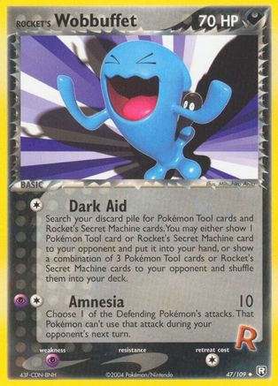 Rocket's Wobbuffet 047 - Reverse Holofoil Team Rocket Returns - Uncommon