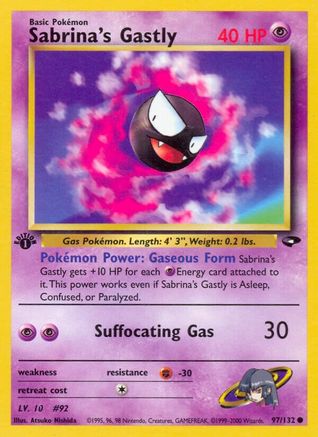 Sabrina's Gastly (97) 097 - 1st Edition Gym Challenge - Common