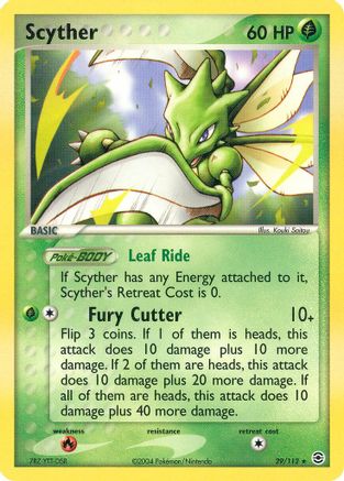Scyther - Reverse Holofoil FireRed & LeafGreen - Rare
