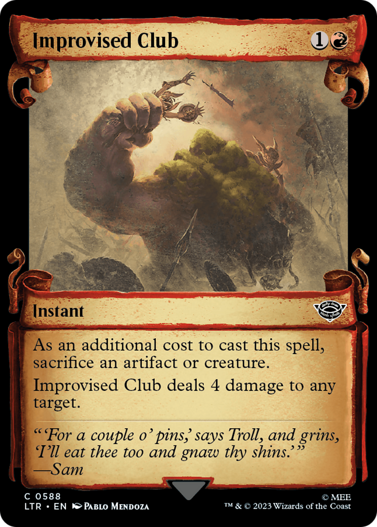 Improvised Club (LTR-588) - The Lord of the Rings: Tales of Middle-earth: (Showcase) Foil
