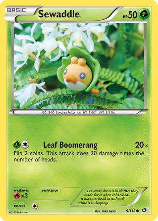 Sewaddle (9) 009 Legendary Treasures - Common