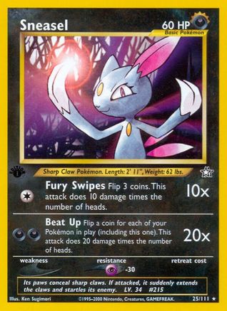 Sneasel 025 - Unlimited Neo Genesis - Rare