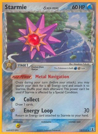 Starmie 015/113 - Holofoil Delta Species - Holo Rare