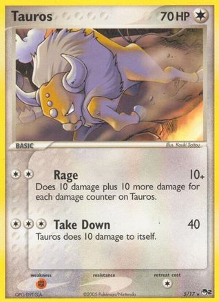 Tauros 005 - Holofoil POP Series 2 - Rare