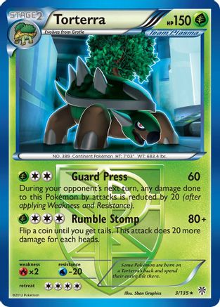 Torterra (Team Plasma) - Reverse Holofoil Plasma Storm - Rare