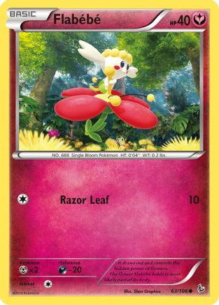 Flabebe (63) 063 - Reverse Holofoil XY Flashfire - Common