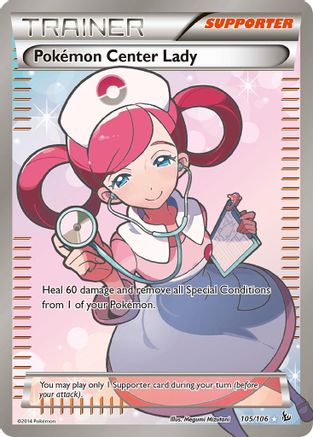 Pokemon Center Lady (105 Full Art) 105/106 - Holofoil XY Flashfire - Ultra Rare