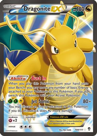 Dragonite EX (108 Full Art) 108 - Holofoil XY Furious Fists - Ultra Rare