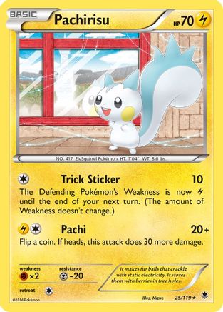 Pachirisu 025 - Reverse Holofoil XY Phantom Forces - Rare