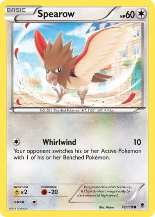 Spearow - Reverse Holofoil XY Phantom Forces - Common