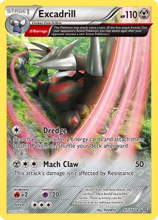 Excadrill (Omega) 097/160 - Reverse Holofoil XY Primal Clash - Holo Rare