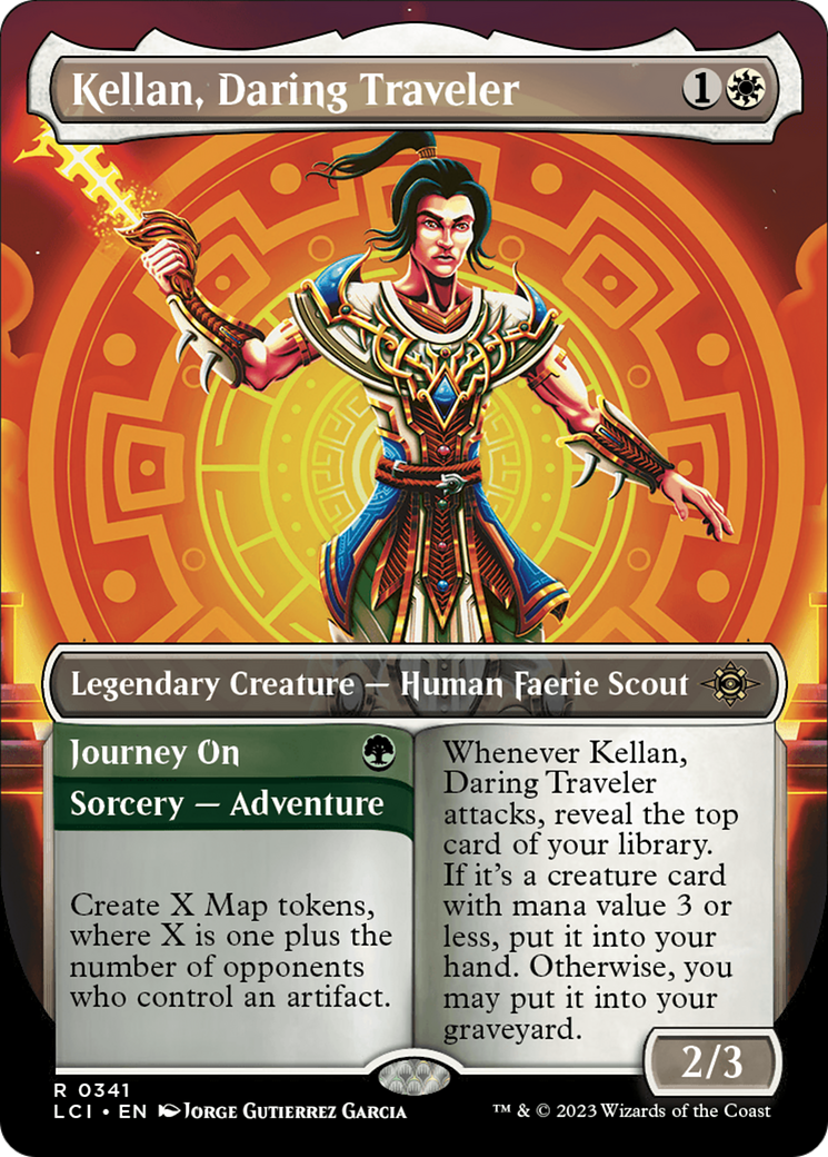 Kellan, Daring Traveler // Journey On (LCI-341) - The Lost Caverns of Ixalan (Borderless) Foil
