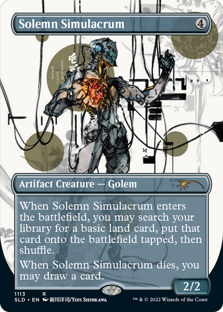 Solemn Simulacrum (1113) (SLD-1113) - Secret Lair Drop (Borderless)