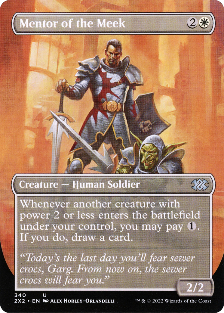 Mentor of the Meek (Borderless) (2X2-340) - Double Masters 2022 (Borderless)
