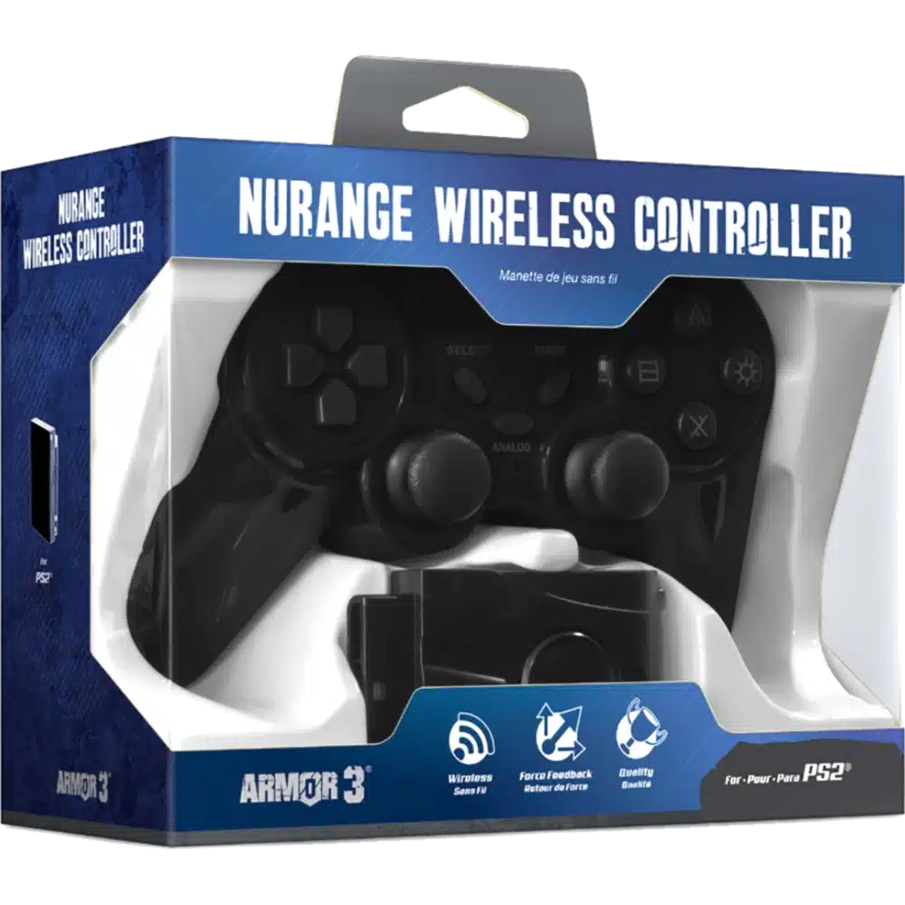 “NuRange" Wireless Game Controller for PS2® (Black)