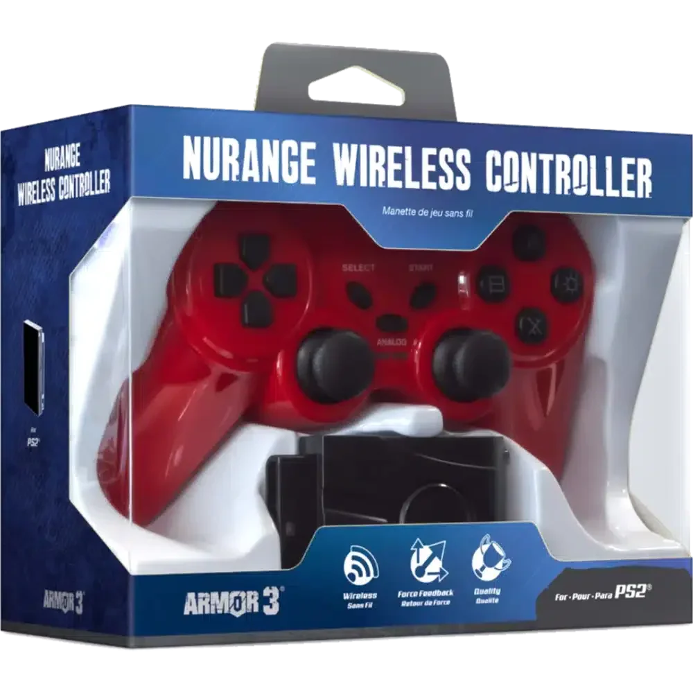 “NuRange" Wireless Game Controller for PS2® (Red)