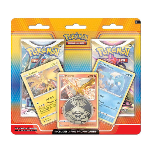 Pokémon: Articuno, Zapdos & Moltres Cards with 2 Booster Packs & Coin