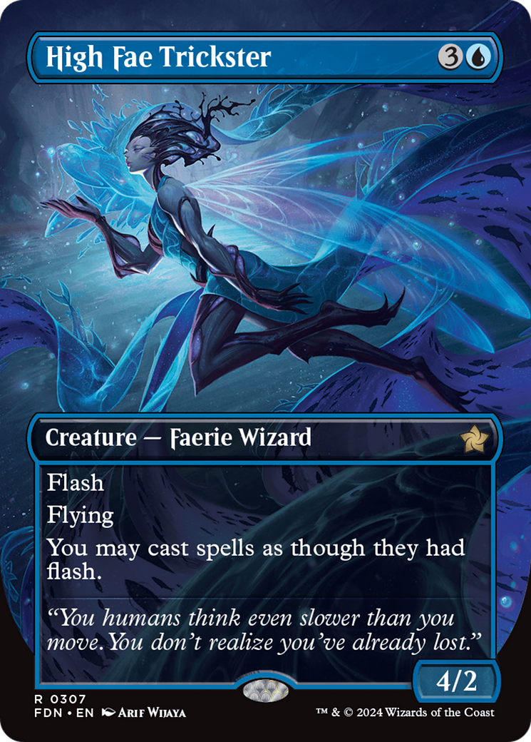 High Fae Trickster (FDN-307) - Foundations (Borderless) Foil