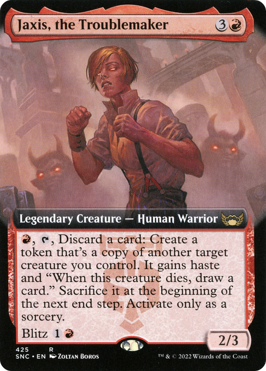 Jaxis, the Troublemaker (SNC-425) - Streets of New Capenna: (Extended Art)