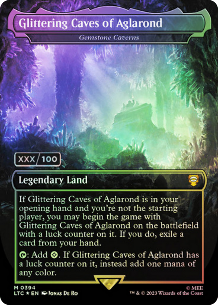 Gemstone Caverns (LTC-394Z) - Tales of Middle-earth Commander / Glittering Caves of Aglarond (Borderless) Foil