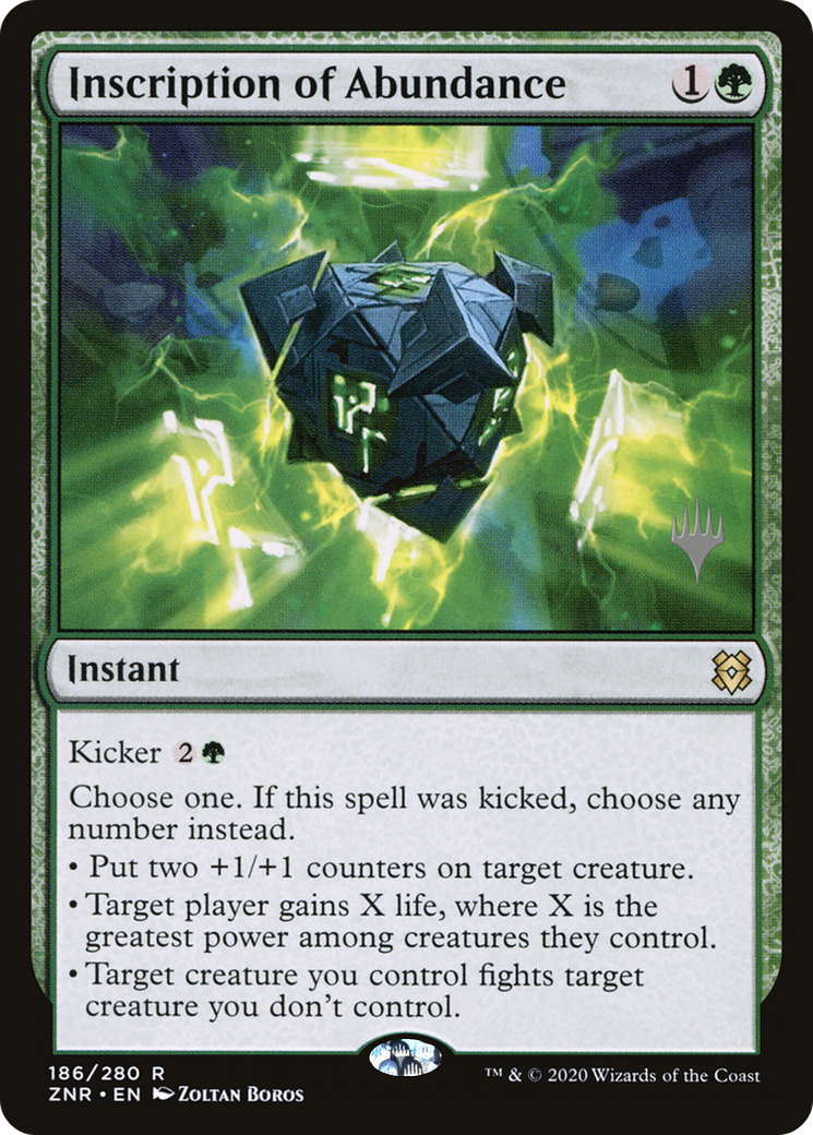 Inscription of Abundance (PPZNR-186P) - Zendikar Rising Promos Foil