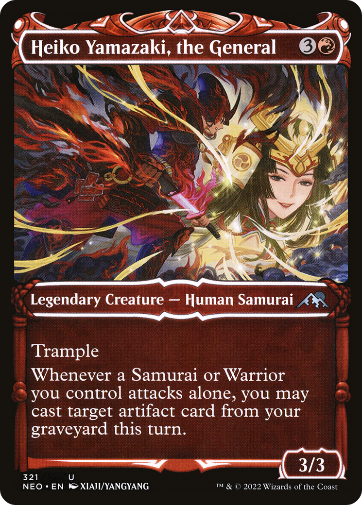 Heiko Yamazaki, the General (NEO-321) - Kamigawa: Neon Dynasty: (Showcase) Foil