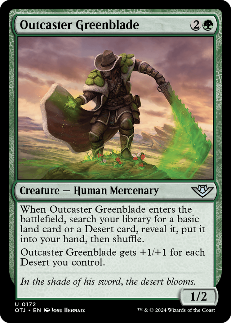 Outcaster Greenblade (OTJ-172) - Outlaws of Thunder Junction