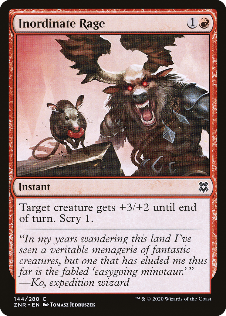 Inordinate Rage (ZNR-144) - Zendikar Rising