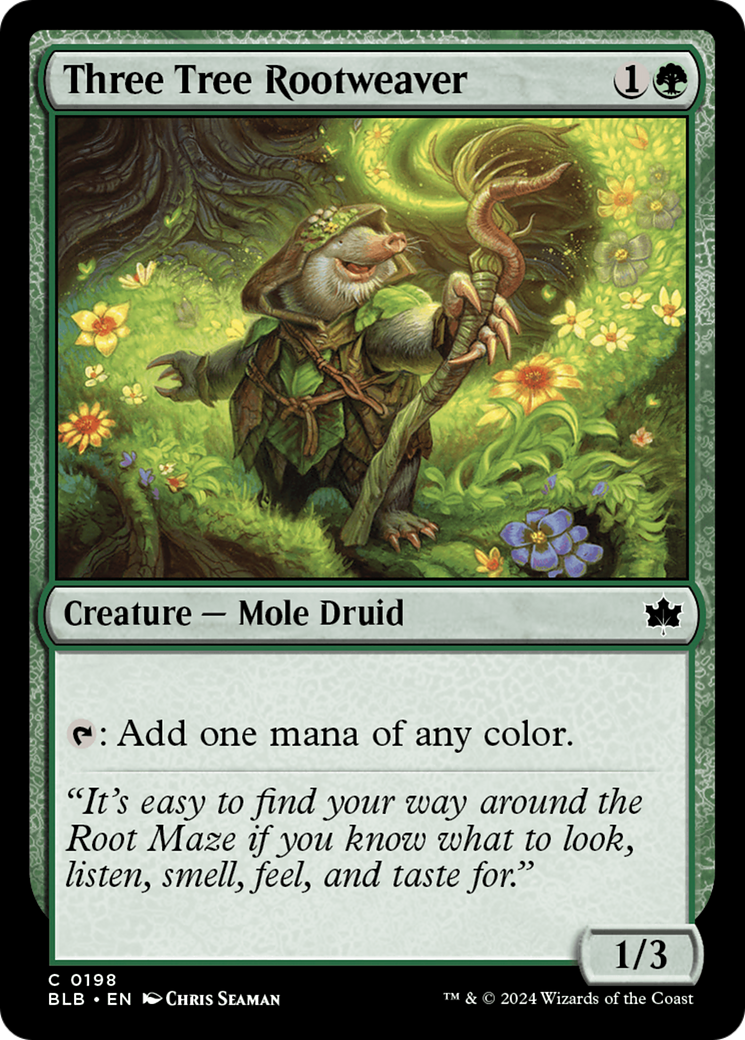 Three Tree Rootweaver (BLB-198) - Bloomburrow Foil