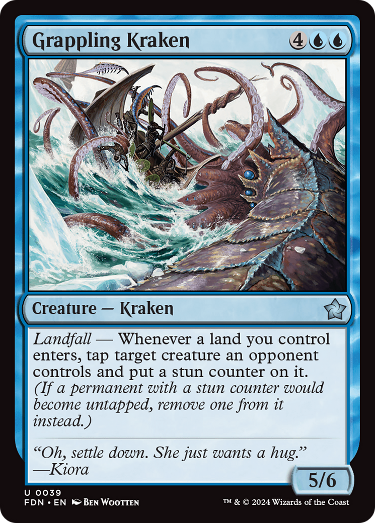Grappling Kraken (FDN-039) - Foundations Foil
