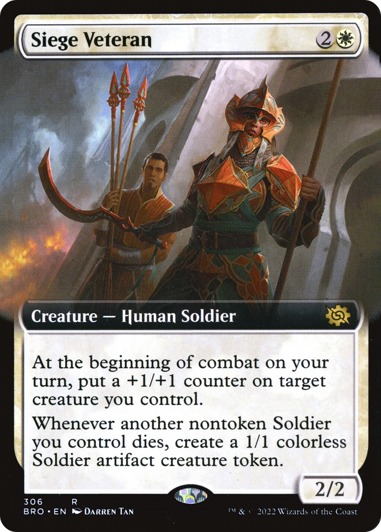 Siege Veteran (BRO-306) - The Brothers' War: (Extended Art) Foil