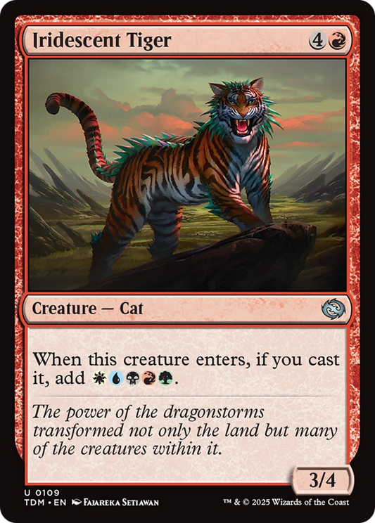 Iridescent Tiger (TDM-109) - Tarkir: Dragonstorm