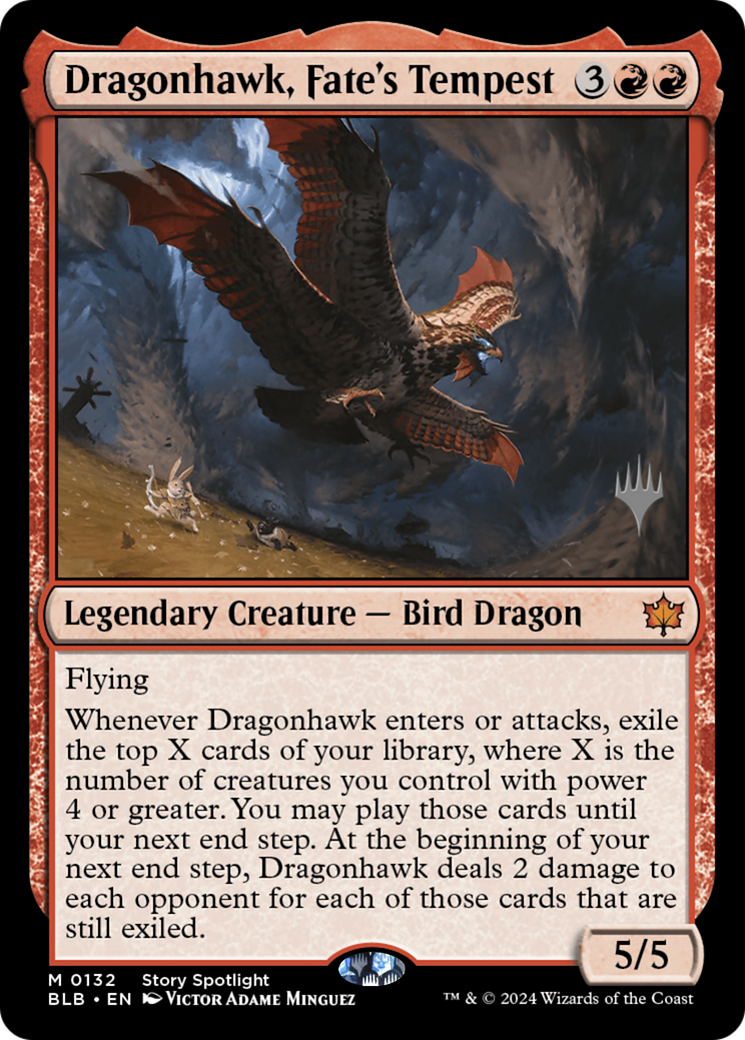 Dragonhawk, Fate's Tempest (PPBLB-132P) - Bloomburrow Promos Foil